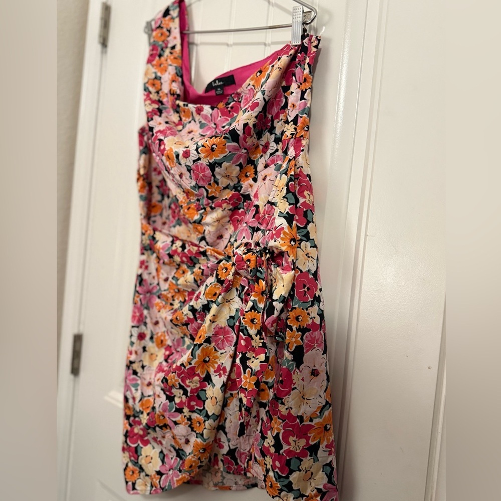 Lulu's Pink Asymmetrical Ruched One-Shoulder Dress - Picture 14 of 16